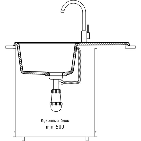 Кухонная мойка GranFest Quarz GF-Z78 Песочная Кухонная мойка GranFest Quarz GF-Z78 Песочная
