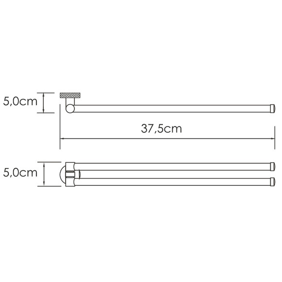 Полотенцедержатель WasserKRAFT Tauber K-64431 поворотный Никель Полотенцедержатель WasserKRAFT Tauber K-64431 поворотный Никель