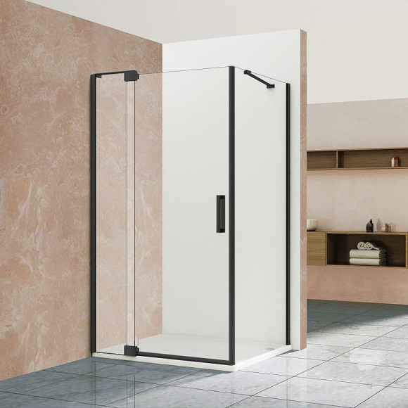 Душевой уголок Vincea Extra 100х90 VSR-1E901090CLB профиль Черный стекло прозрачное