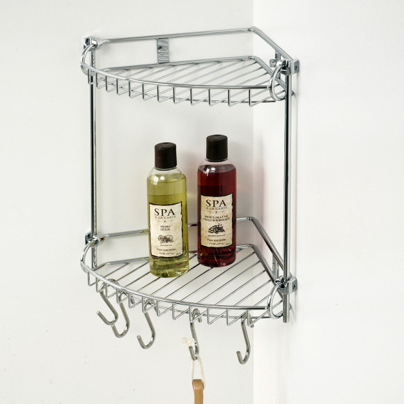 Полка корзина WasserKRAFT K-1222 угловая Хром