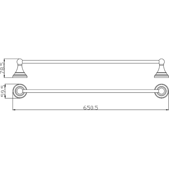Полотенцедержатель Rav Slezak Morava MKA0701/65CMAT Черный матовый