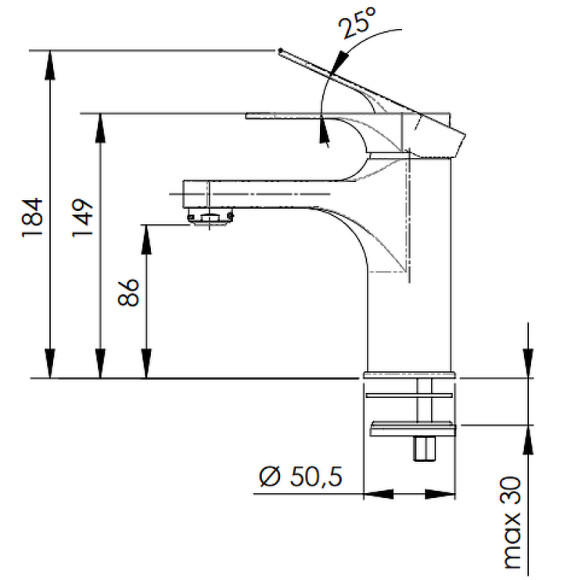 Смеситель для раковины Remer Class Line L12 Хром Смеситель для раковины Remer Class Line L12 Хром
