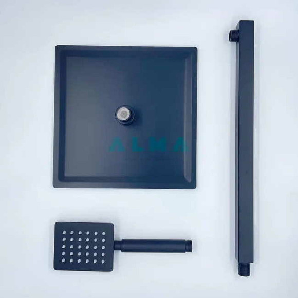 Душевая система ALMAes Weber TVZ-0808 Черная матовая Душевая система ALMAes Weber TVZ-0808 Черная матовая