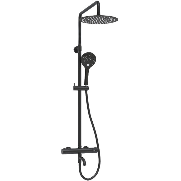 Душевая система WasserKRAFT A288.258.078.BM Thermo с термостатом Черная матовая Душевая система WasserKRAFT A288.258.078.BM Thermo с термостатом Черная матовая