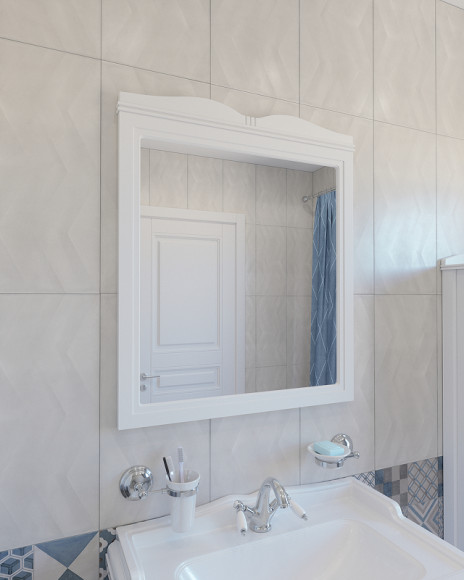 Зеркало Caprigo Borgo 80 33431-В231 Белое матовое