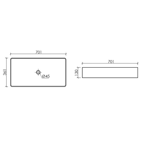 Раковина-чаша Ceramicanova Element 70 CN6071MB Черная матовая Раковина-чаша Ceramicanova Element 70 CN6071MB Черная матовая