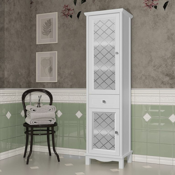 Шкаф пенал Opadiris Омега 45 L 00-00007360 Белый матовый Шкаф пенал Opadiris Омега 45 L 00-00007360 Белый матовый