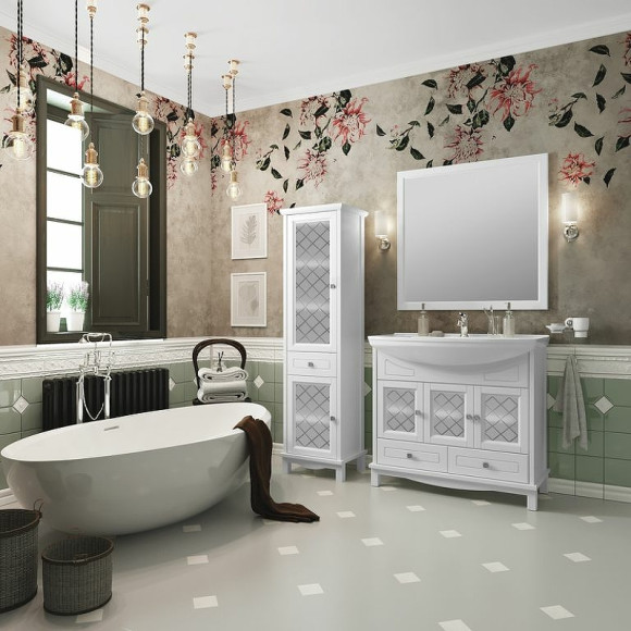 Шкаф пенал Opadiris Омега 45 L 00-00007360 Белый матовый Шкаф пенал Opadiris Омега 45 L 00-00007360 Белый матовый