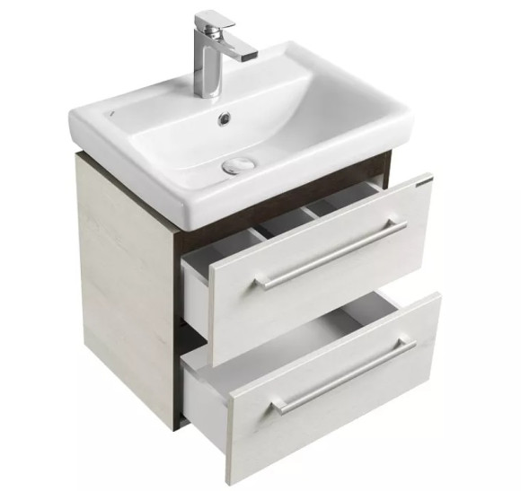 Тумба под раковину Aquaton Ронда 55 1A207601RSC20 подвесная Дуб сомерсет Венге