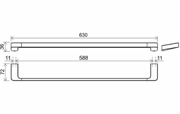 Полотенцедержатель Ravak 10° X07P325 Хром Полотенцедержатель Ravak 10° X07P325 Хром