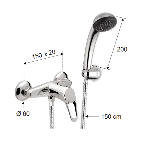 Смеситель для душа Remer Remix R38 Хром Смеситель для душа Remer Remix R38 Хром