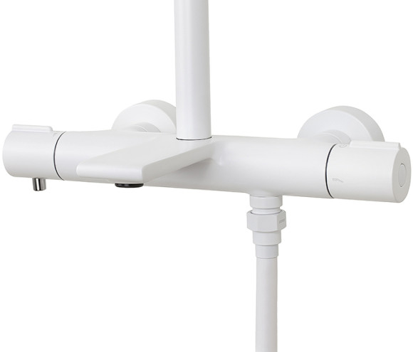 Душевая система Kaiser Serio 05382-4 с термостатом Белая матовая Душевая система Kaiser Serio 05382-4 с термостатом Белая матовая