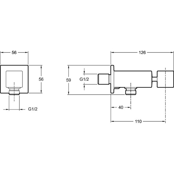 Шланговое подключение Jacob Delafon E14791-CP Хром Шланговое подключение Jacob Delafon E14791-CP Хром