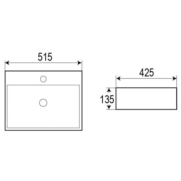 Раковина Azario 52 AZ-2173-S SP Белая