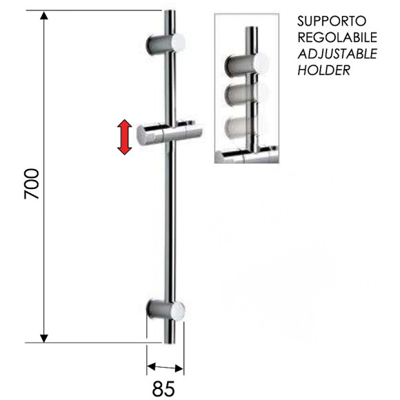 Душевая штанга Remer 317GVO Бронза Душевая штанга Remer 317GVO Бронза