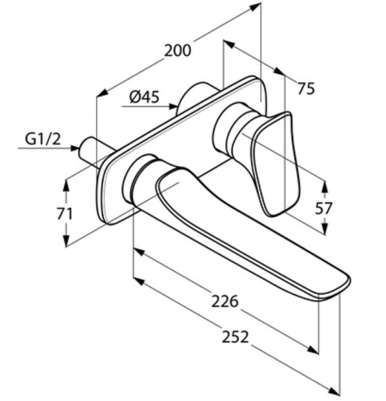 Смеситель для раковины Kludi Ambienta 532450575 Хром Смеситель для раковины Kludi Ambienta 532450575 Хром