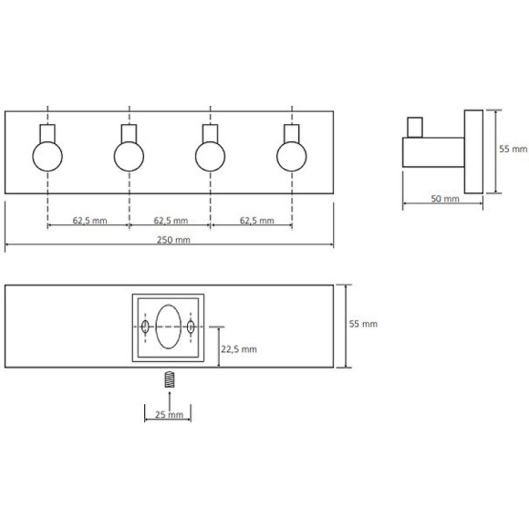 Вешалка для полотенец Bemeta Beta 132405212 Хром