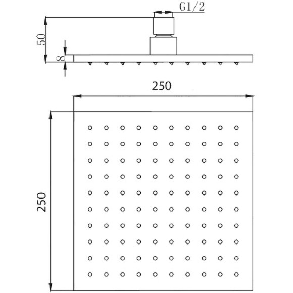 Верхний душ Migliore Palermo 29655 Золото