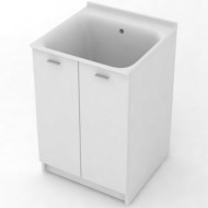 Тумба с хозяйственной раковиной Kerasan Aquadom 60 9165k3*0 Белая без отверстия под смеситель Тумба с хозяйственной раковиной Kerasan Aquadom 60 9165k3*0 Белая без отверстия под смеситель