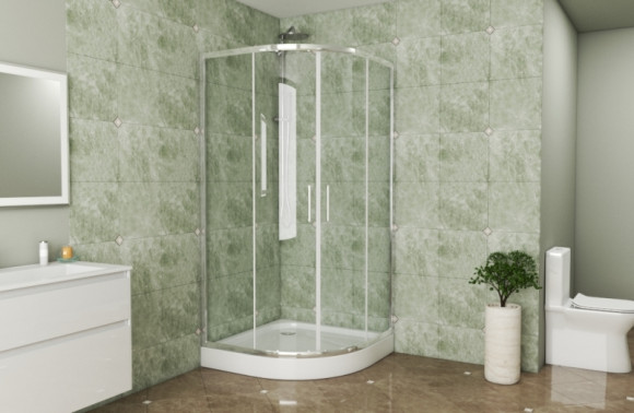 Душевой уголок Bravat Drop 100x100 BS100.1200A профиль Хром стекло прозрачное Душевой уголок Bravat Drop 100x100 BS100.1200A профиль Хром стекло прозрачное