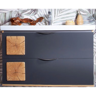 Тумба под раковину Бриклаер Форест 100 4627125414664 подвесная Дуб золотой Антрацит Тумба под раковину Бриклаер Форест 100 4627125414664 подвесная Дуб золотой Антрацит