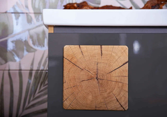 Тумба под раковину Бриклаер Форест 100 4627125414664 подвесная Дуб золотой Антрацит Тумба под раковину Бриклаер Форест 100 4627125414664 подвесная Дуб золотой Антрацит