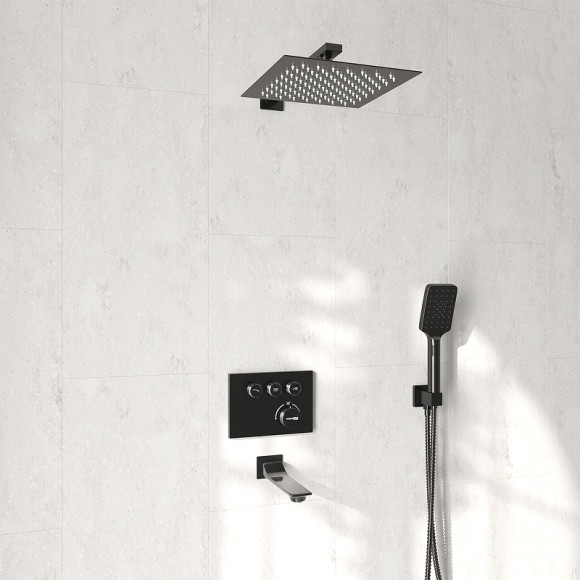 Душевая система WasserKRAFT Wiese A8458.182.200.186.195.202.176 Thermo с термостатом Оружейная сталь Душевая система WasserKRAFT Wiese A8458.182.200.186.195.202.176 Thermo с термостатом Оружейная сталь