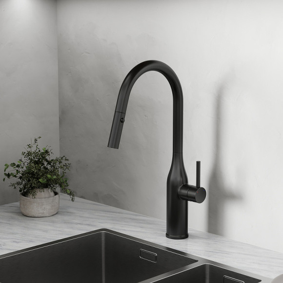 Смеситель для кухни Sancos Grand SC4002MB Черный матовый