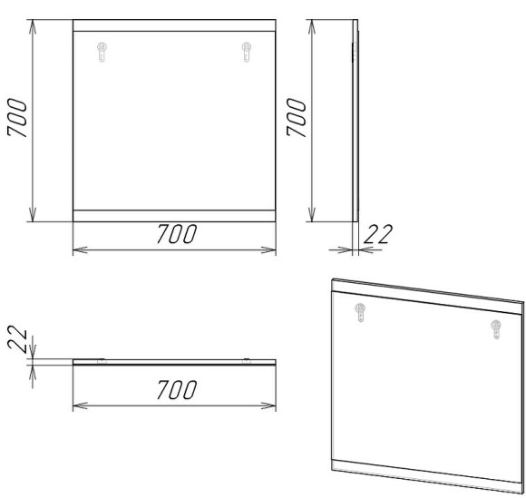 Зеркало Grossman Смарт 70 207005 Графит Зеркало Grossman Смарт 70 207005 Графит
