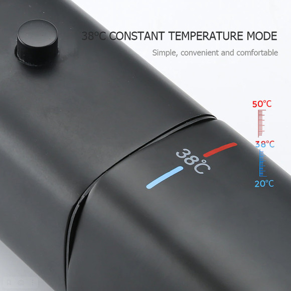 Душевая система Gappo G2495-76 с термостатом Черная матовая Душевая система Gappo G2495-76 с термостатом Черная матовая