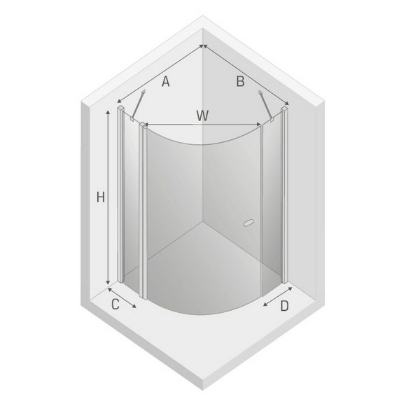 Душевой уголок New Trendy New Soleo Chrome 100х100 K-0417 профиль Хром стекло прозрачное Душевой уголок New Trendy New Soleo Chrome 100х100 K-0417 профиль Хром стекло прозрачное