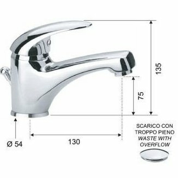 Смеситель для раковины Remer Giga G10 Хром Смеситель для раковины Remer Giga G10 Хром