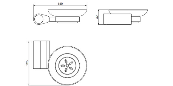 Мыльница Art&Max Verona Push AM-M-031-CR Хром Мыльница Art&Max Verona Push AM-M-031-CR Хром