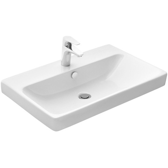 Тумба с раковиной Comforty Вена 70 00-00008929 подвесная Дуб дымчатый