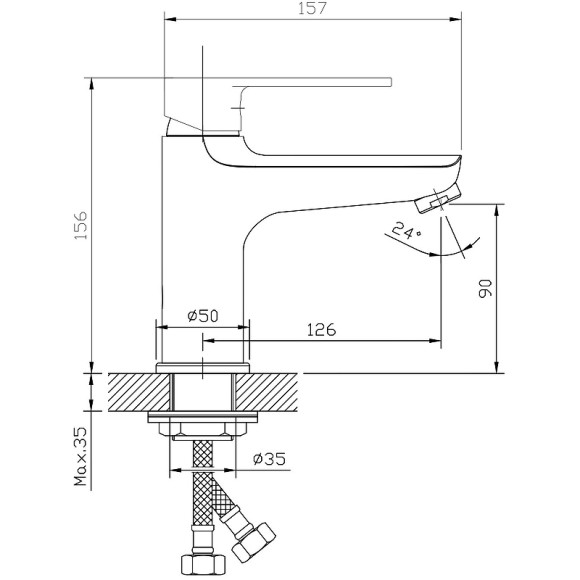 Смеситель для раковины ESKO Belgrade BD 26 Хром