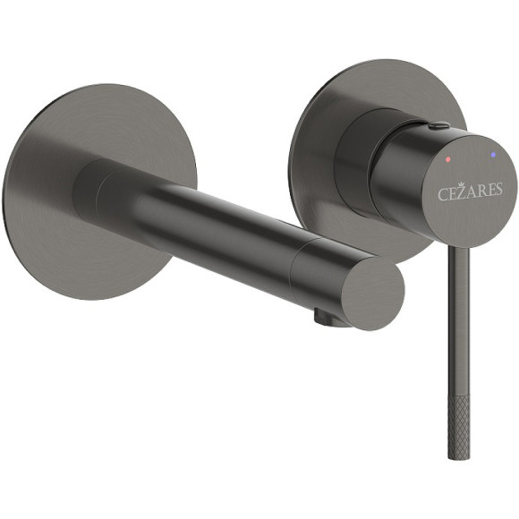 Смеситель для раковины Cezares Relax RELAX-BLI2-2-GM-W0 Оружейная сталь