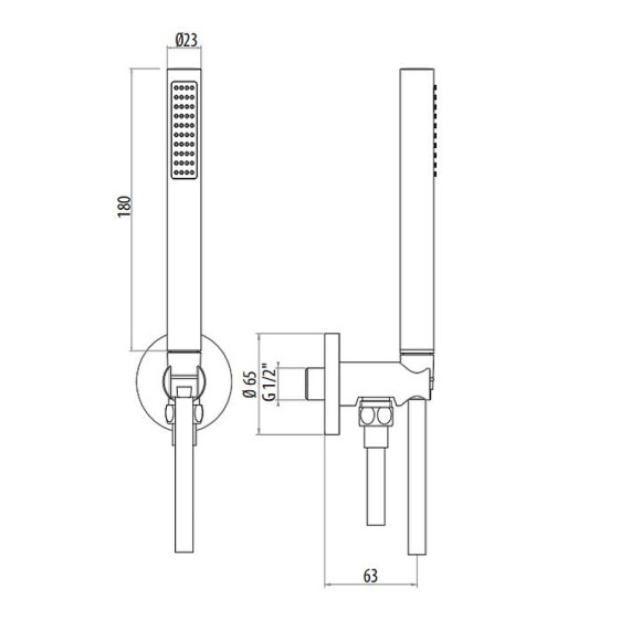 Душевой гарнитур Gattoni KTC01/PDC0 Хром