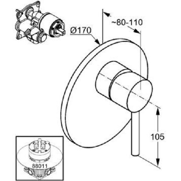 Смеситель для душа Kludi Bozz 38655N076 Золото брашированное Смеситель для душа Kludi Bozz 38655N076 Золото брашированное