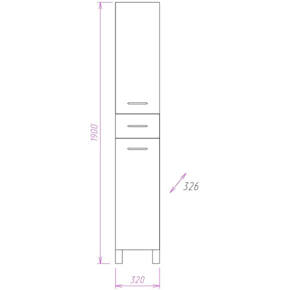 Шкаф пенал Onika Модерн 32.17 R 403212 с бельевой корзиной Белый