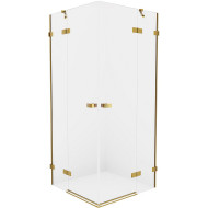 Душевой уголок New Trendy Avexa Gold 120х100 EXK-1790 профиль Брашированное золото стекло прозрачное