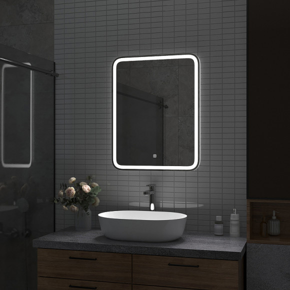 Зеркало Континент Russo 500х700 ЗЛП3031 с подсветкой с сенсорным выключателем Зеркало Континент Russo 500х700 ЗЛП3031 с подсветкой с сенсорным выключателем