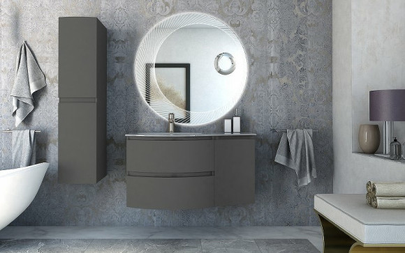 Тумба под раковину Cezares Vague 69 54905 подвесная Grigio talpa opaco