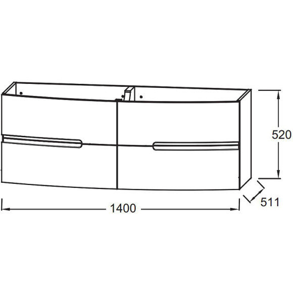 Тумба под раковину Jacob Delafon Nona 140 EB1891RU-G1C подвесная Белая глянцевая Тумба под раковину Jacob Delafon Nona 140 EB1891RU-G1C подвесная Белая глянцевая