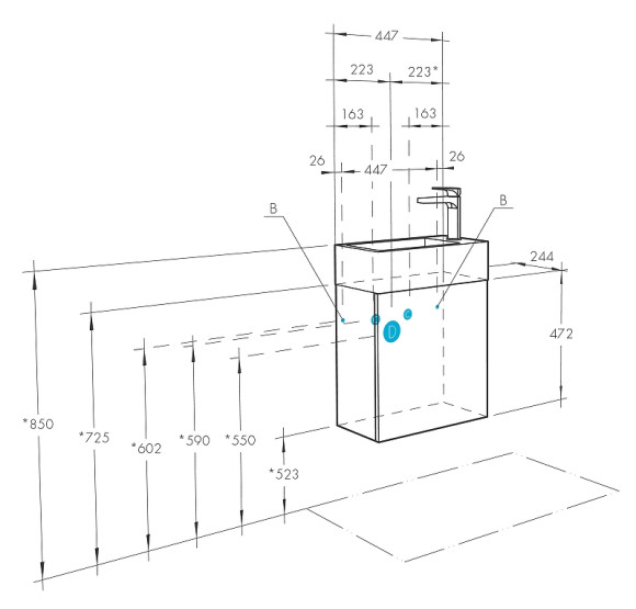 Тумба под раковину Aquaton Эклипс 45 1A172701EK560 подвесная Эбони темный Тумба под раковину Aquaton Эклипс 45 1A172701EK560 подвесная Эбони темный
