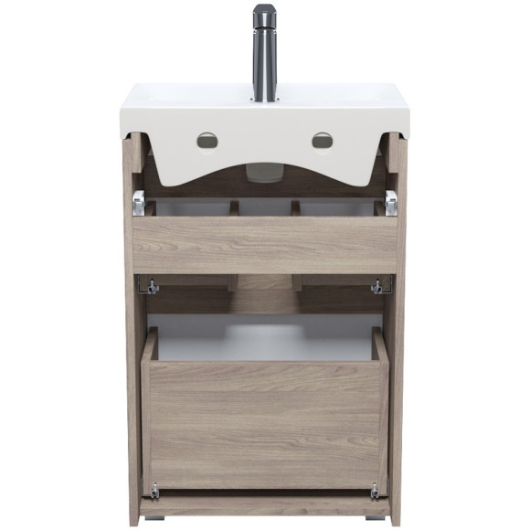 Тумба с раковиной Iddis Zodiac 50 ZOD5ABFi95K Белая матовая Дерево