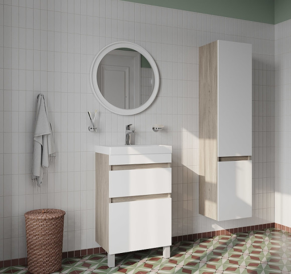 Тумба с раковиной Iddis Zodiac 50 ZOD5ABFi95K Белая матовая Дерево