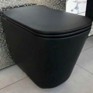 Унитаз Kerasan Tribeca 511831 приставной Черный матовый без сиденья Унитаз Kerasan Tribeca 511831 приставной Черный матовый без сиденья