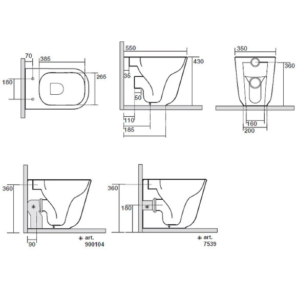 Унитаз Kerasan Tribeca 511831 приставной Черный матовый без сиденья Унитаз Kerasan Tribeca 511831 приставной Черный матовый без сиденья
