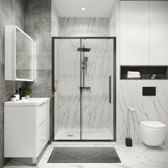 Душевая дверь Grossman Cosmo 110 100.K33.02.110.42.00 профиль Графит сатин стекло прозрачное Душевая дверь Grossman Cosmo 110 100.K33.02.110.42.00 профиль Графит сатин стекло прозрачное