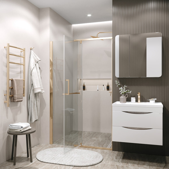 Душевая дверь Grossman Pragma 120 100.K33.03.120.32.00 профиль Золото сатин стекло прозрачное Душевая дверь Grossman Pragma 120 100.K33.03.120.32.00 профиль Золото сатин стекло прозрачное